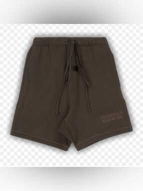Essentials Men's Brown Drawstring Athletic Shorts